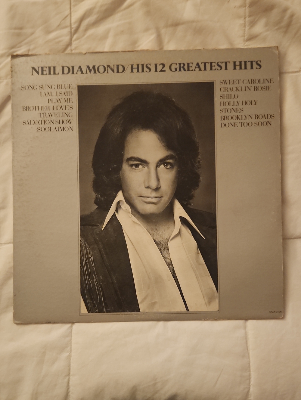 Neil Diamond Greatest Hits Vinyl NM WALL DISPLAY! (Someone Wrote On Cover Sorry)